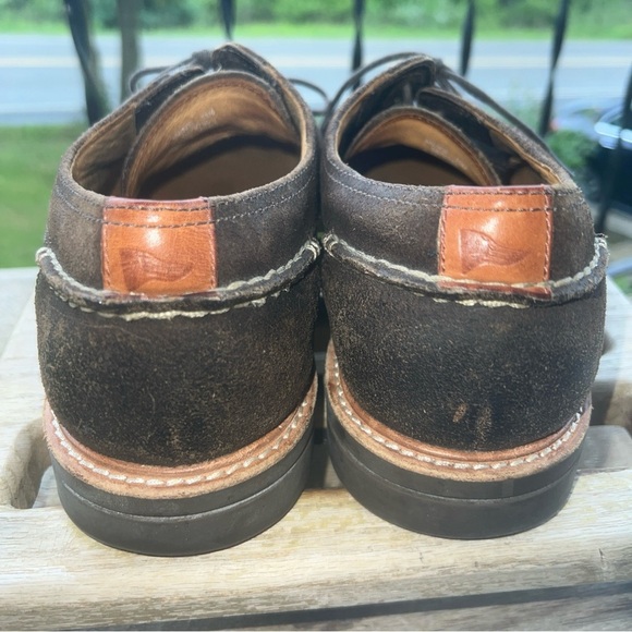 Sperry Gold Cup Oxford Distress Brown Size 11M Top-Sider 0579730 Deerskin Lining - Picture 4 of 11